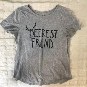 Ann Taylor Loft gray tee